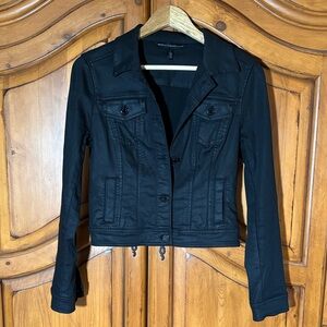 White House Black Market Black Jean Jacket